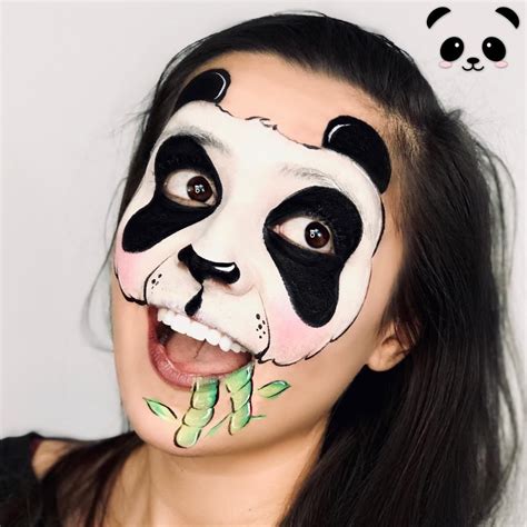 panda face paint easy